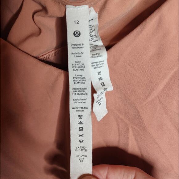 Lululemon Athletica Align Tank in pink savannah size 12 missing inserts - Picture 2 of 8